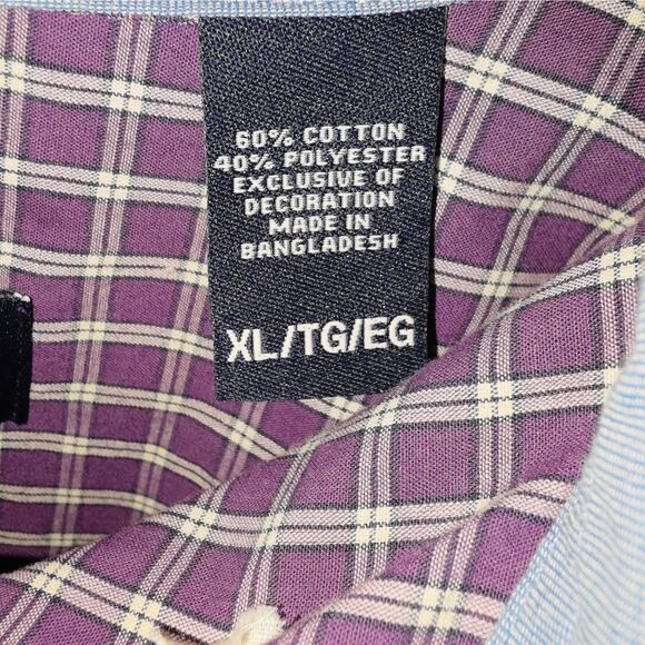 Chaps Ralph Lauren Purple Reign Long Sleeve Button Down Shirt Mens size XL - Picture 6 of 8